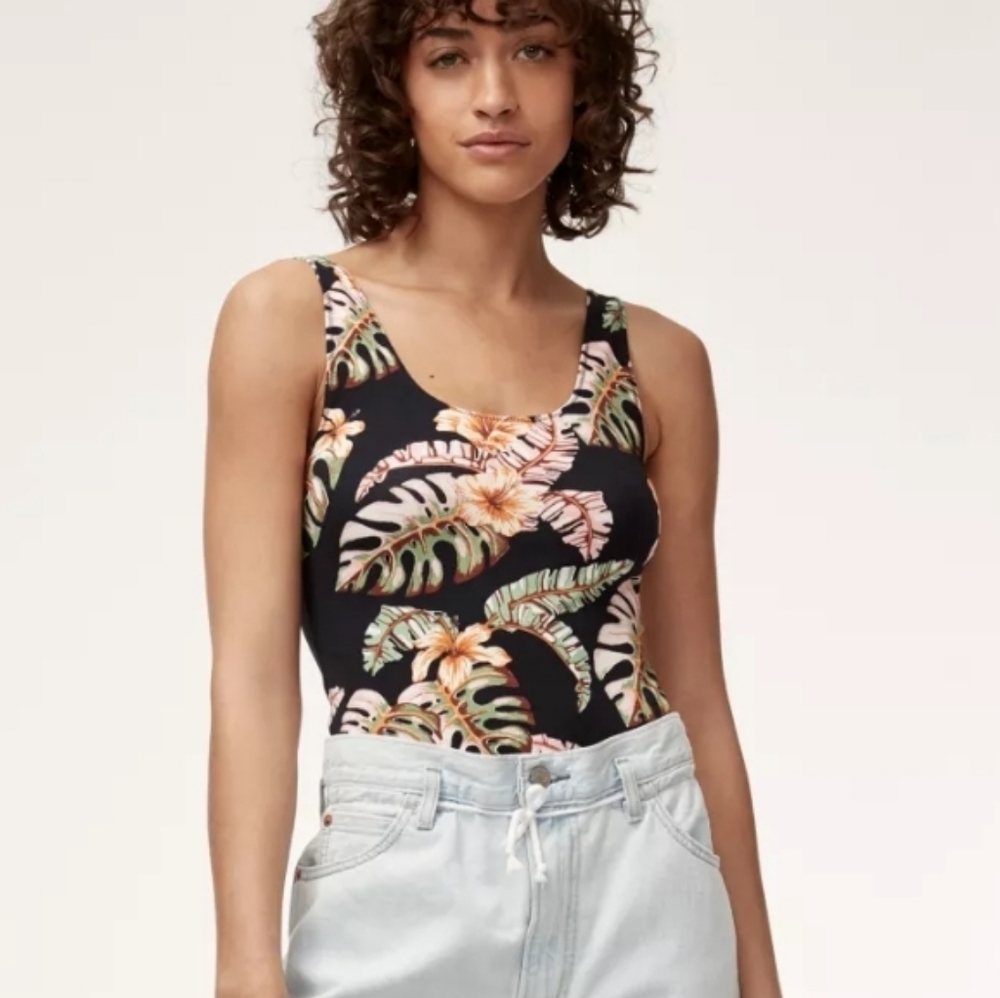 Wilfred Free Aritzia LEILA Floral Bodysuit